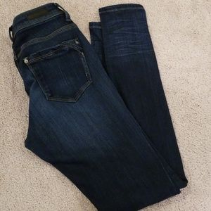Women's buckle black jeans